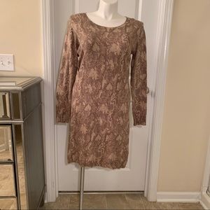 *New with Tags* Old Navy brown snake print sweater dress size large